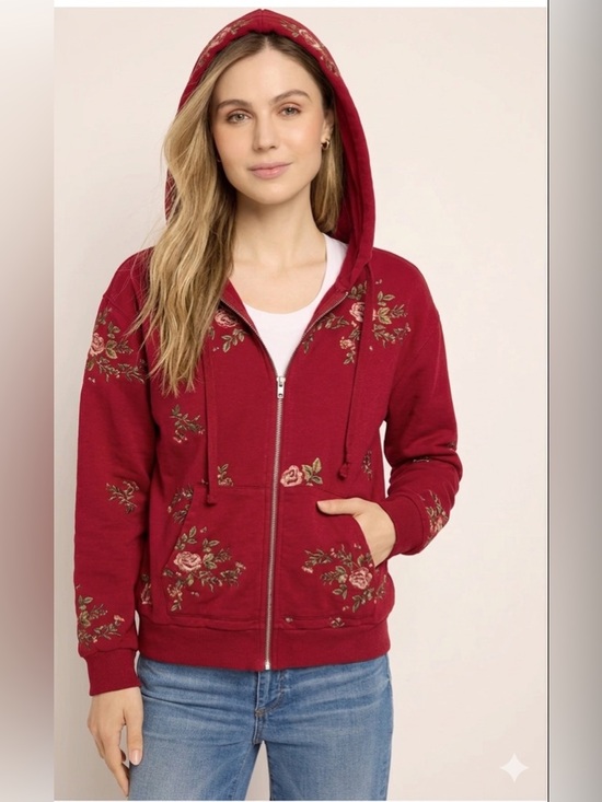 DRIFTWOOD Tops - Driftwood Full zip Boho  Embroidered Hoodie , Medium